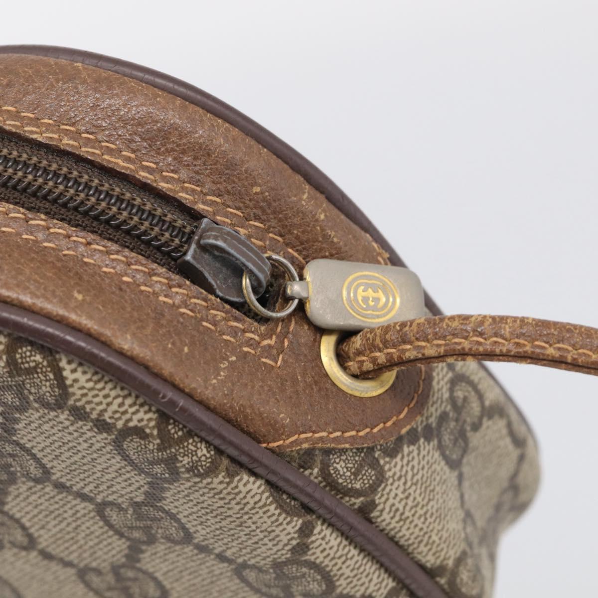 GUCCI GG Supreme Web Sherry Line Bag PVC Beige Gold 89 02 066 Auth 210037