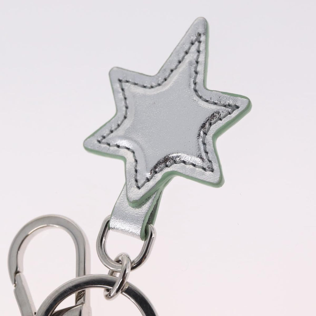 GUCCI GG Supreme Yuko Higuchi Boris Key Holder PVC Green Silver Auth 210125SM