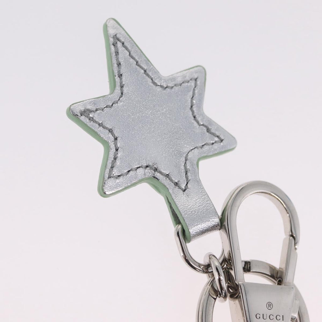 GUCCI GG Supreme Yuko Higuchi Boris Key Holder PVC Green Silver Auth 210125SM