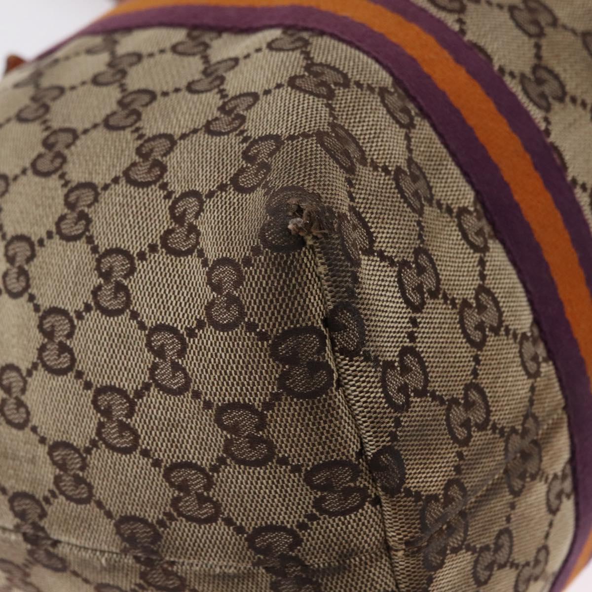 GUCCI GG Canvas Sherry Line Tote Bag Beige Gold 139260 Auth 210127