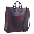 GUCCI Hand Bag Leather 2way Navy Silver Auth 210600M