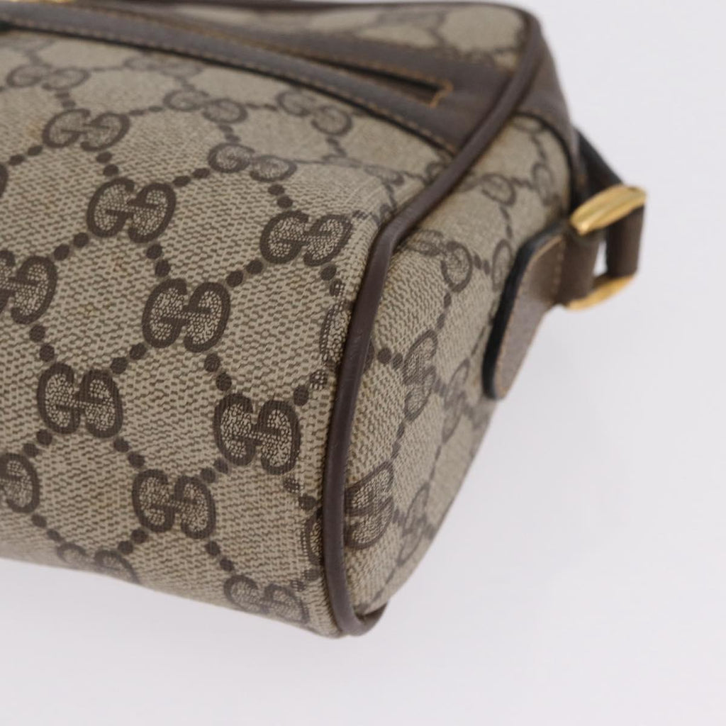 GUCCI GG Supreme Web Sherry Line Bag PVC Beige Gold 904 02 004 Auth 210601