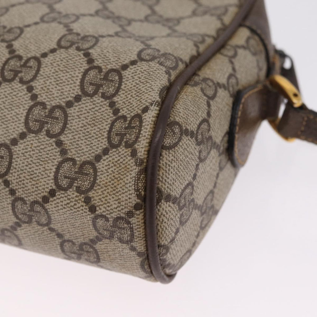 GUCCI GG Supreme Web Sherry Line Bag PVC Beige Gold 904 02 004 Auth 210601