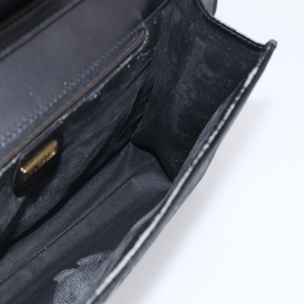 GUCCI GG Canvas Shoulder Bag Black Gold 004 49 0195 Auth 210635