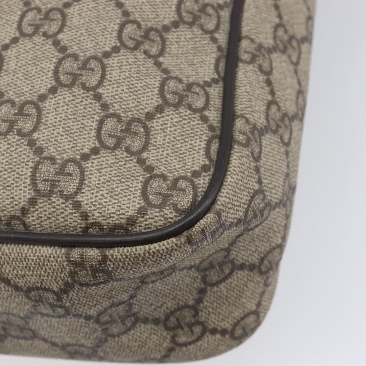 GUCCI GG Supreme Shoulder Bag PVC Beige Gold 201448 Auth 210644A