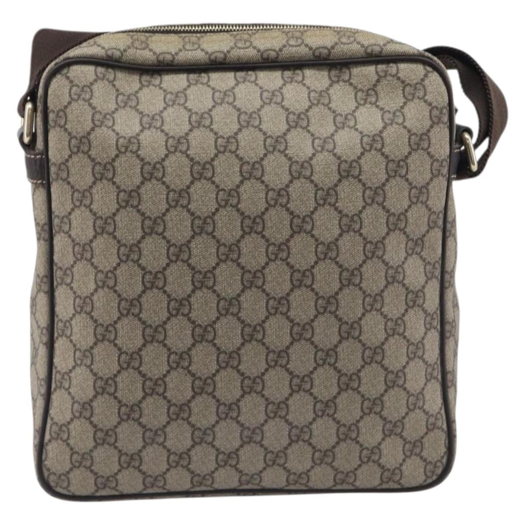 GUCCI GG Supreme Shoulder Bag PVC Beige Gold 201448 Auth 210644A