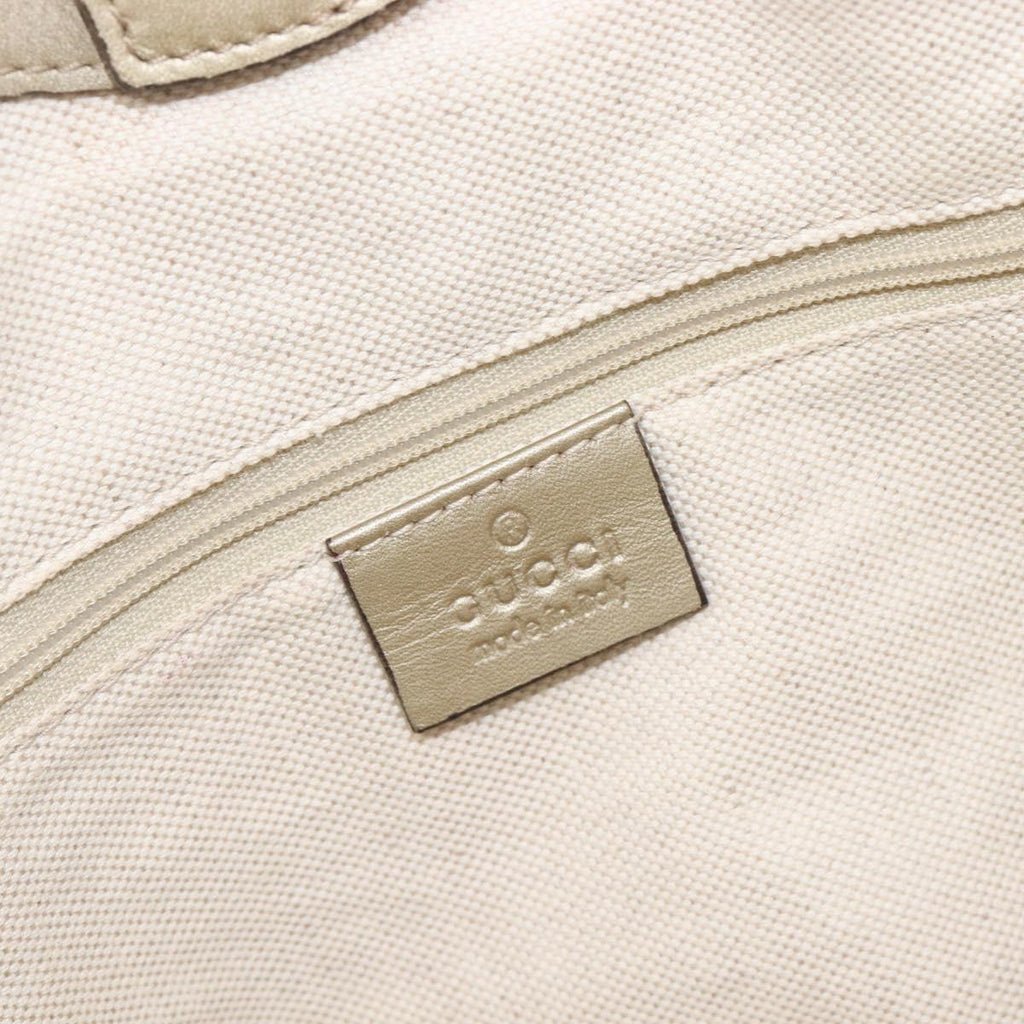 GUCCI GG Canvas Guccissima Sukey Hand Bag Leather Gold 211944 Auth 210784V