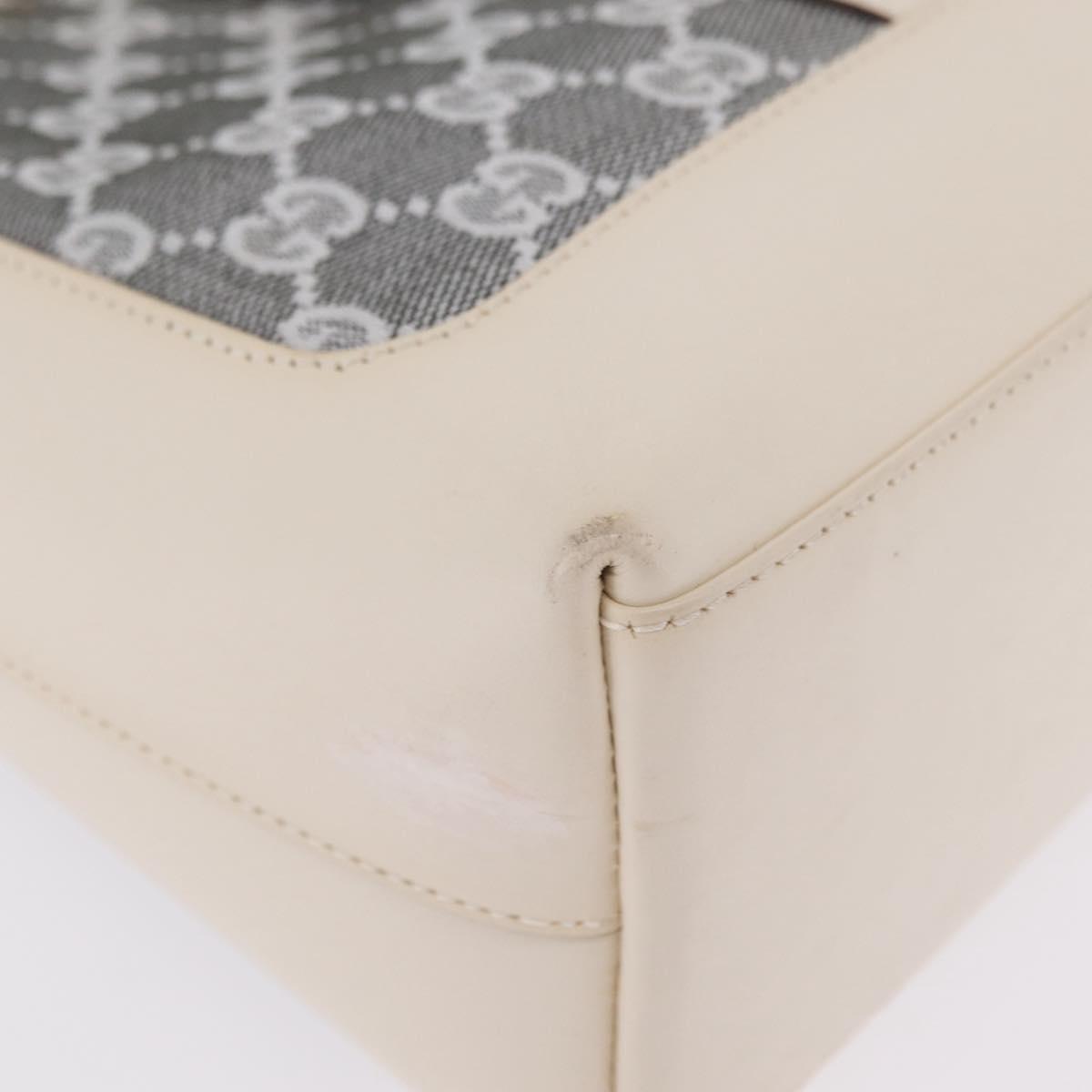 GUCCI GG Canvas Jackie Shoulder Bag Gray Silver 001 3876 Auth 210994V