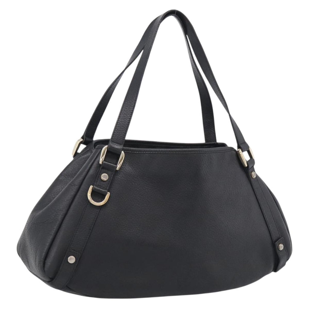 GUCCI Abbey Tote Bag Leather Black Gold 130736 Auth 211019V