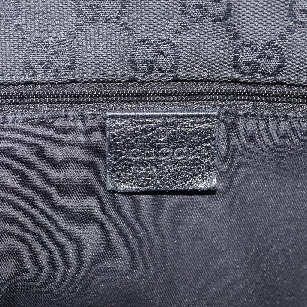GUCCI Abbey Tote Bag Leather Black Gold 130736 Auth 211019V