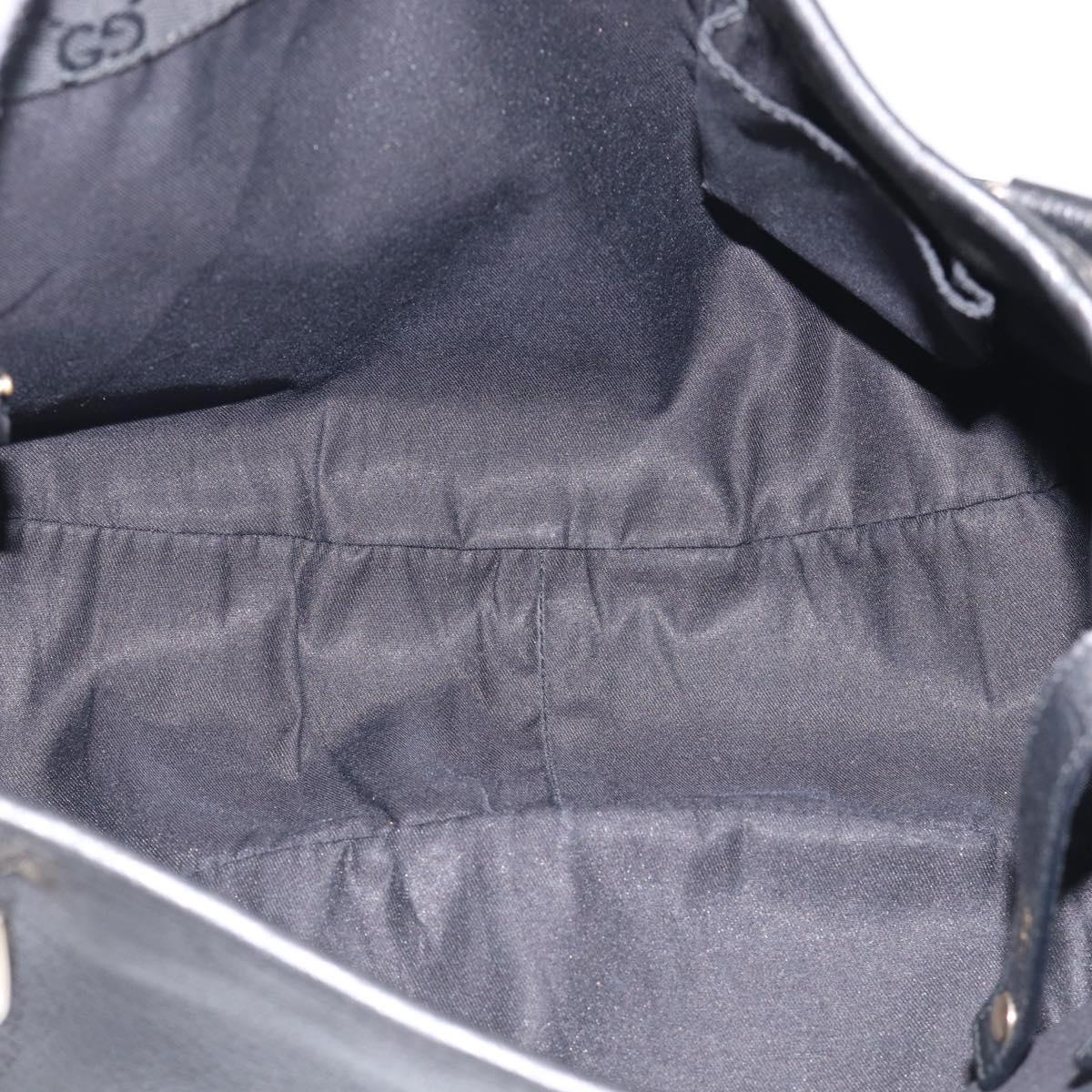 GUCCI Abbey Tote Bag Leather Black Gold 130736 Auth 211019V