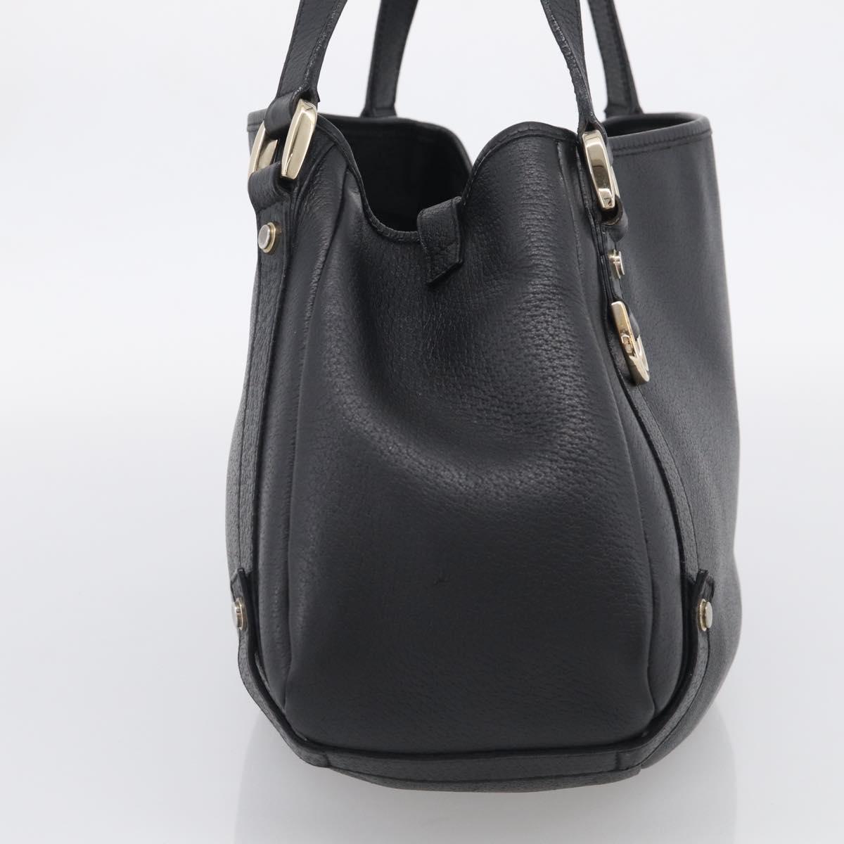 GUCCI Abbey Tote Bag Leather Black Gold 130736 Auth 211019V
