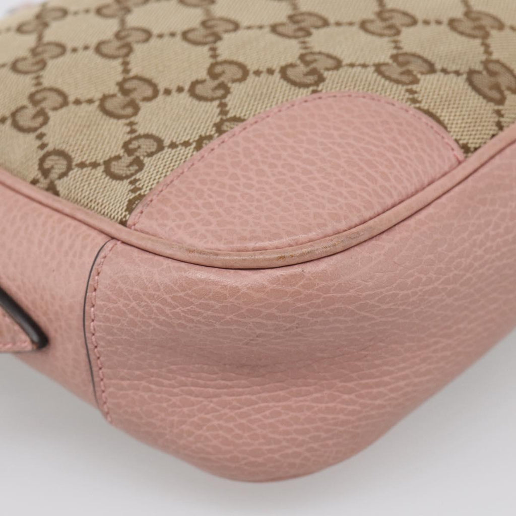 GUCCI GG Canvas Shoulder Bag Beige Gold 449413 Auth 211020V