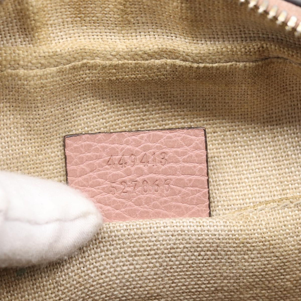 GUCCI GG Canvas Shoulder Bag Beige Gold 449413 Auth 211020V