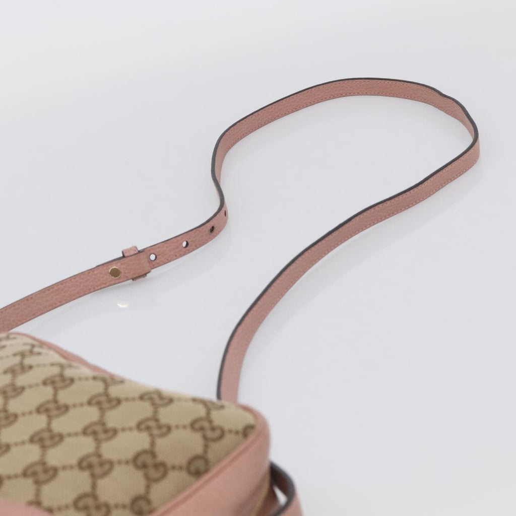 GUCCI GG Canvas Shoulder Bag Beige Gold 449413 Auth 211020V
