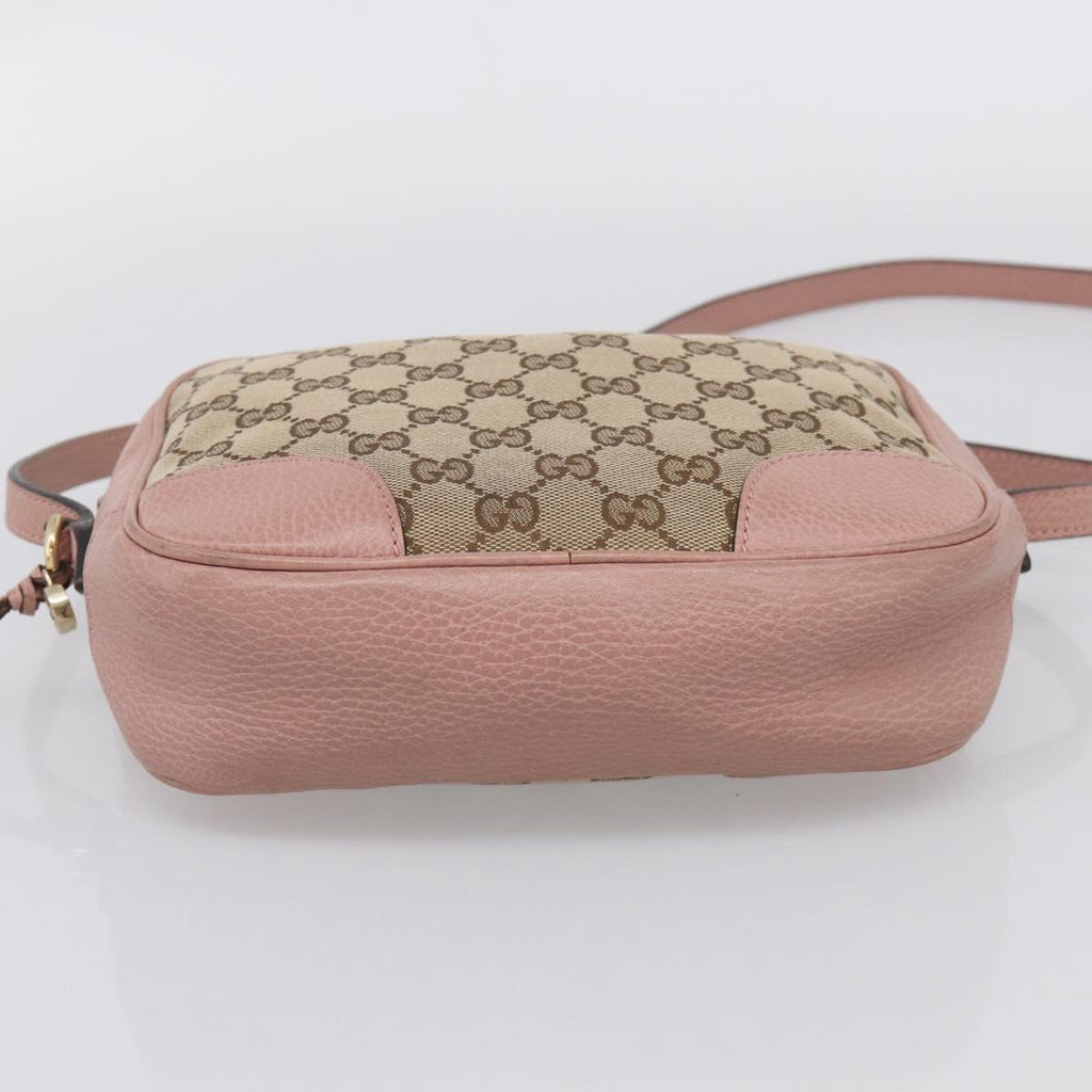 GUCCI GG Canvas Shoulder Bag Beige Gold 449413 Auth 211020V