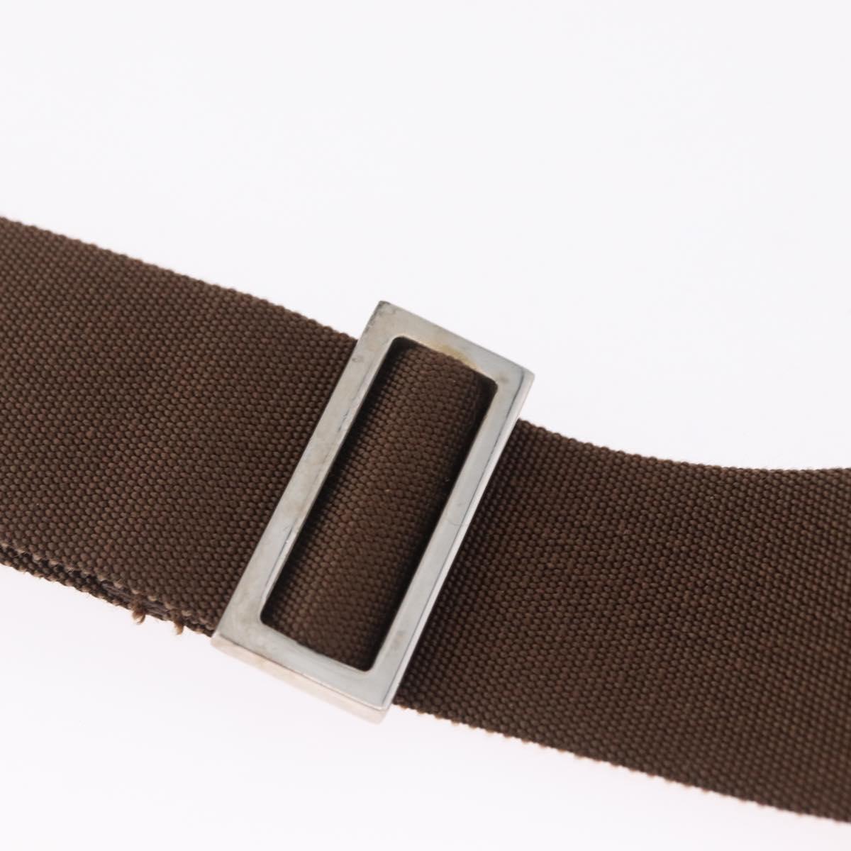 GUCCI GG Canvas Waist Bag Beige Silver 28566 Auth 211883