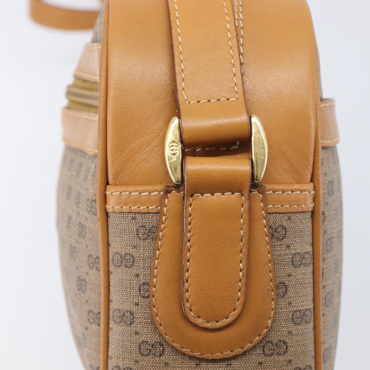 GUCCI Micro GG Supreme Web Sherry Line Bag PVC Beige 001 261 0942 Auth 211904