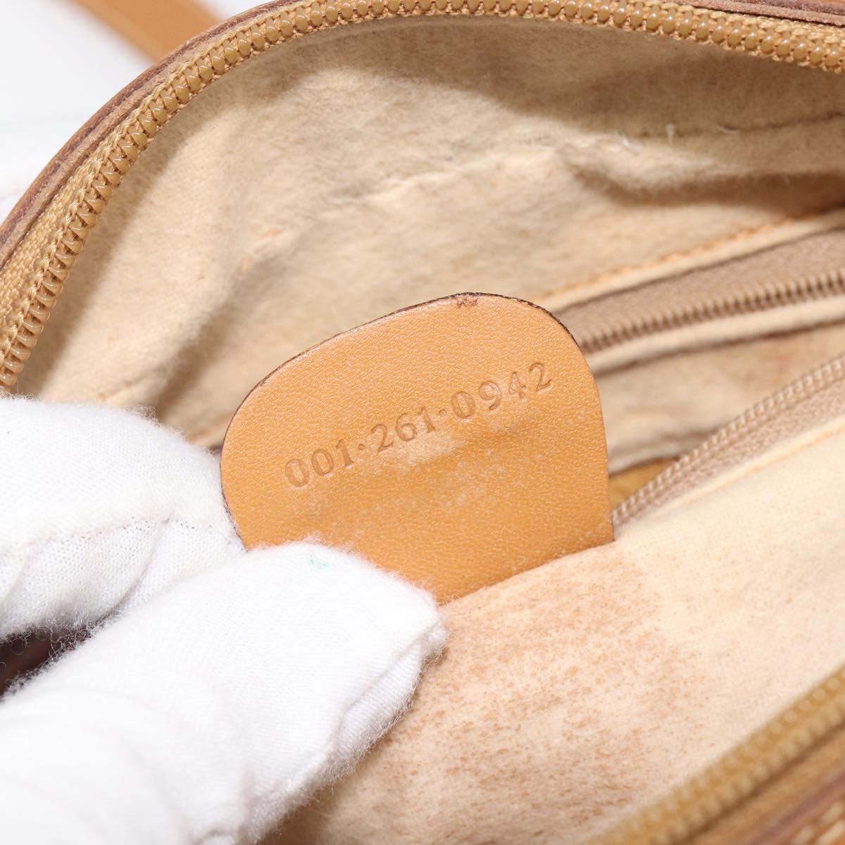 GUCCI Micro GG Supreme Web Sherry Line Bag PVC Beige 001 261 0942 Auth 211904