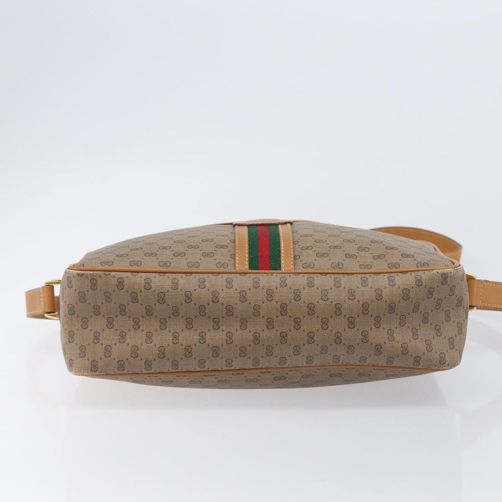 GUCCI Micro GG Supreme Web Sherry Line Bag PVC Beige 001 261 0942 Auth 211904