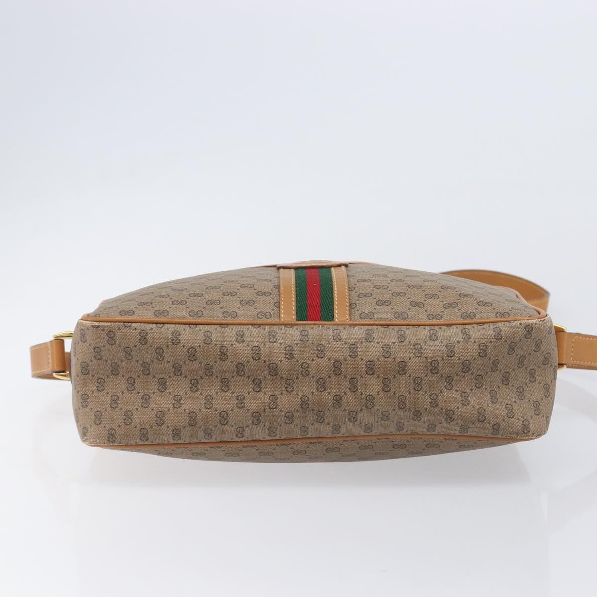 GUCCI Micro GG Supreme Web Sherry Line Bag PVC Beige 001 261 0942 Auth 211904
