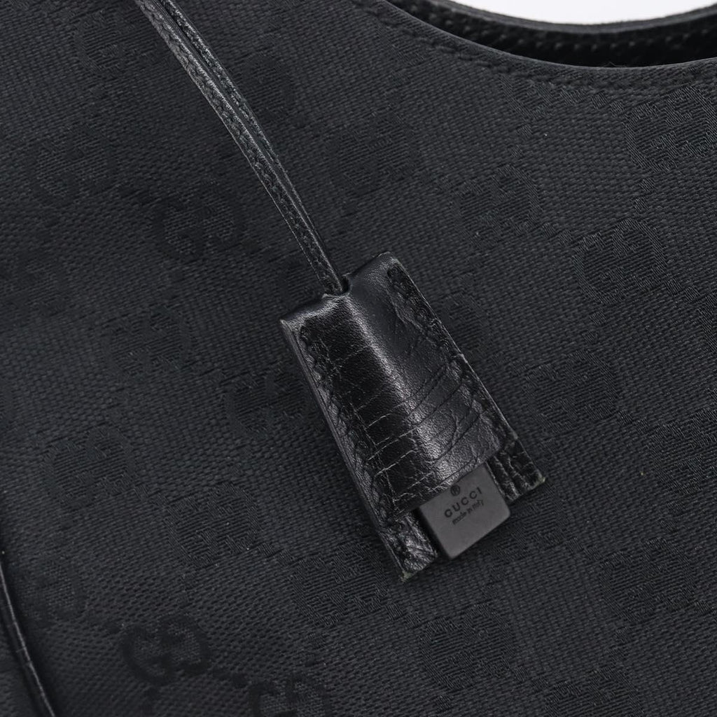 GUCCI GG Canvas Hand Bag Black 106494 Auth 211923V