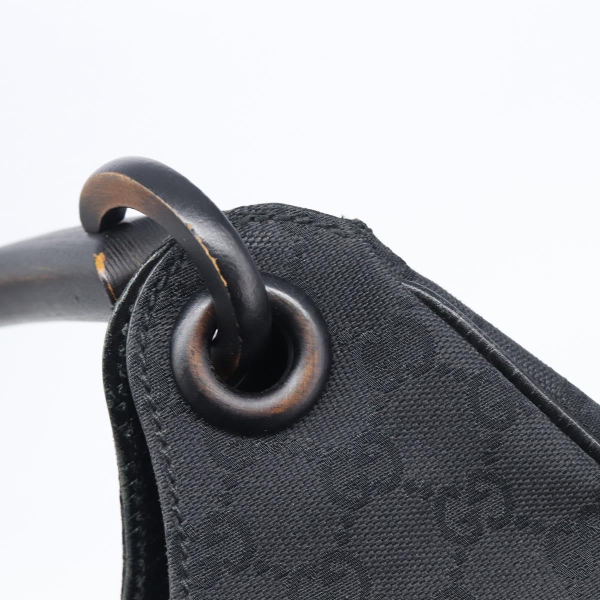 GUCCI GG Canvas Hand Bag Black 106494 Auth 211923V