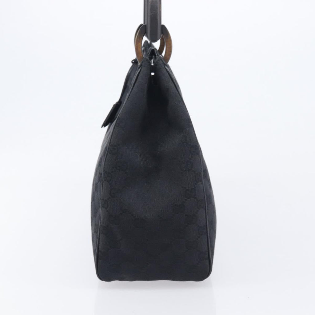 GUCCI GG Canvas Hand Bag Black 106494 Auth 211923V