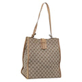 GUCCI GG Canvas Shoulder Bag Beige Gold 109101 Auth 213151