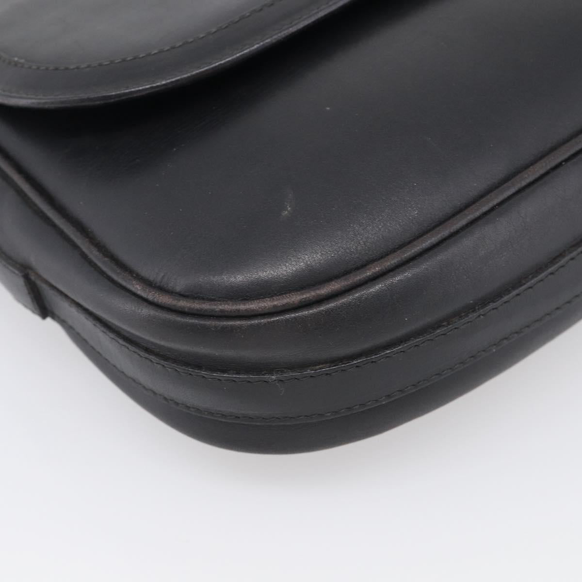 GUCCI Micro GG Supreme Web Sherry Line Bag Leather Black 001 41 4425 Auth 213166