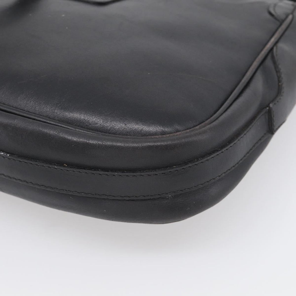 GUCCI Micro GG Supreme Web Sherry Line Bag Leather Black 001 41 4425 Auth 213166