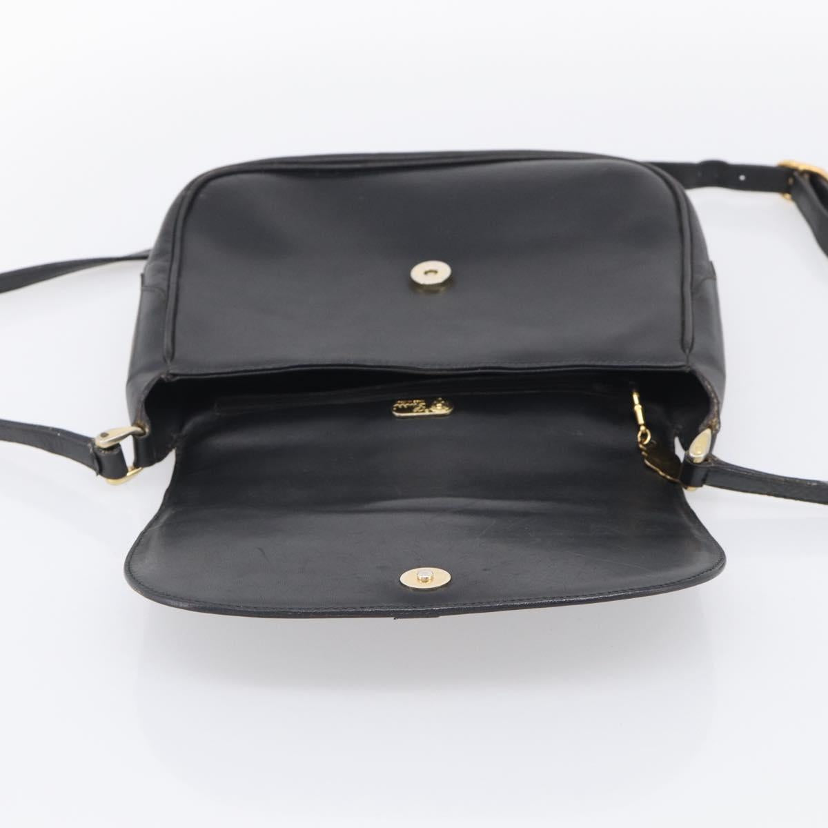 GUCCI Micro GG Supreme Web Sherry Line Bag Leather Black 001 41 4425 Auth 213166