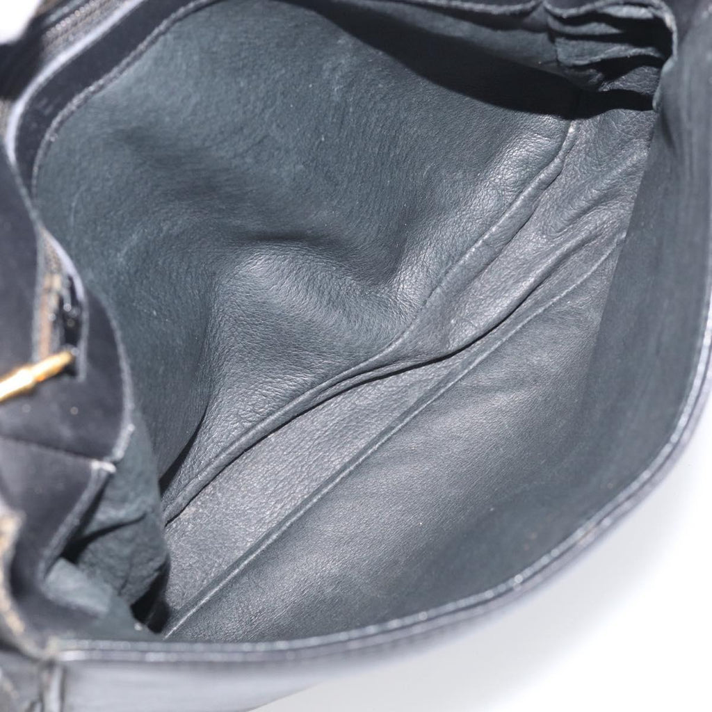 GUCCI Micro GG Supreme Web Sherry Line Bag Leather Black 001 41 4425 Auth 213166