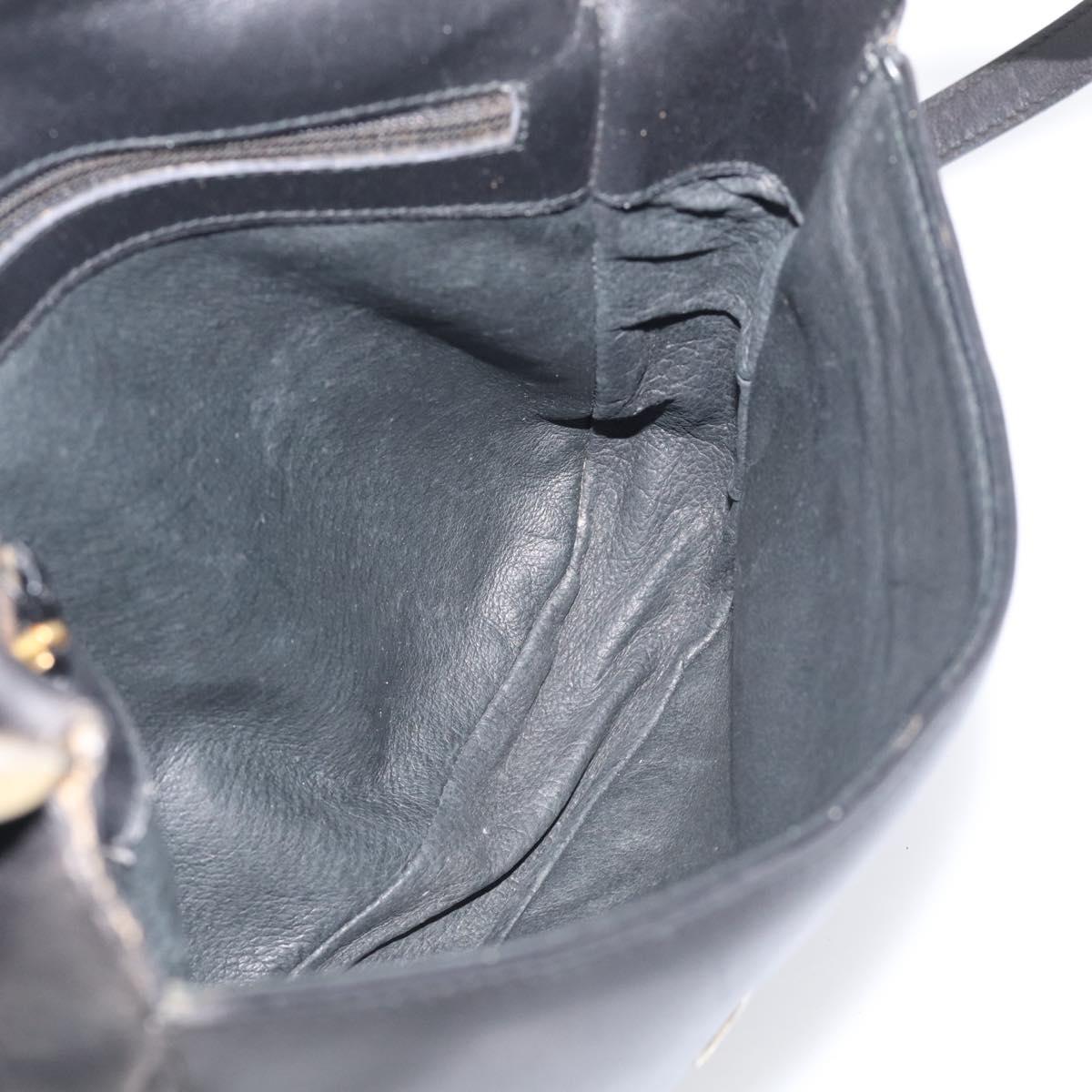 GUCCI Micro GG Supreme Web Sherry Line Bag Leather Black 001 41 4425 Auth 213166