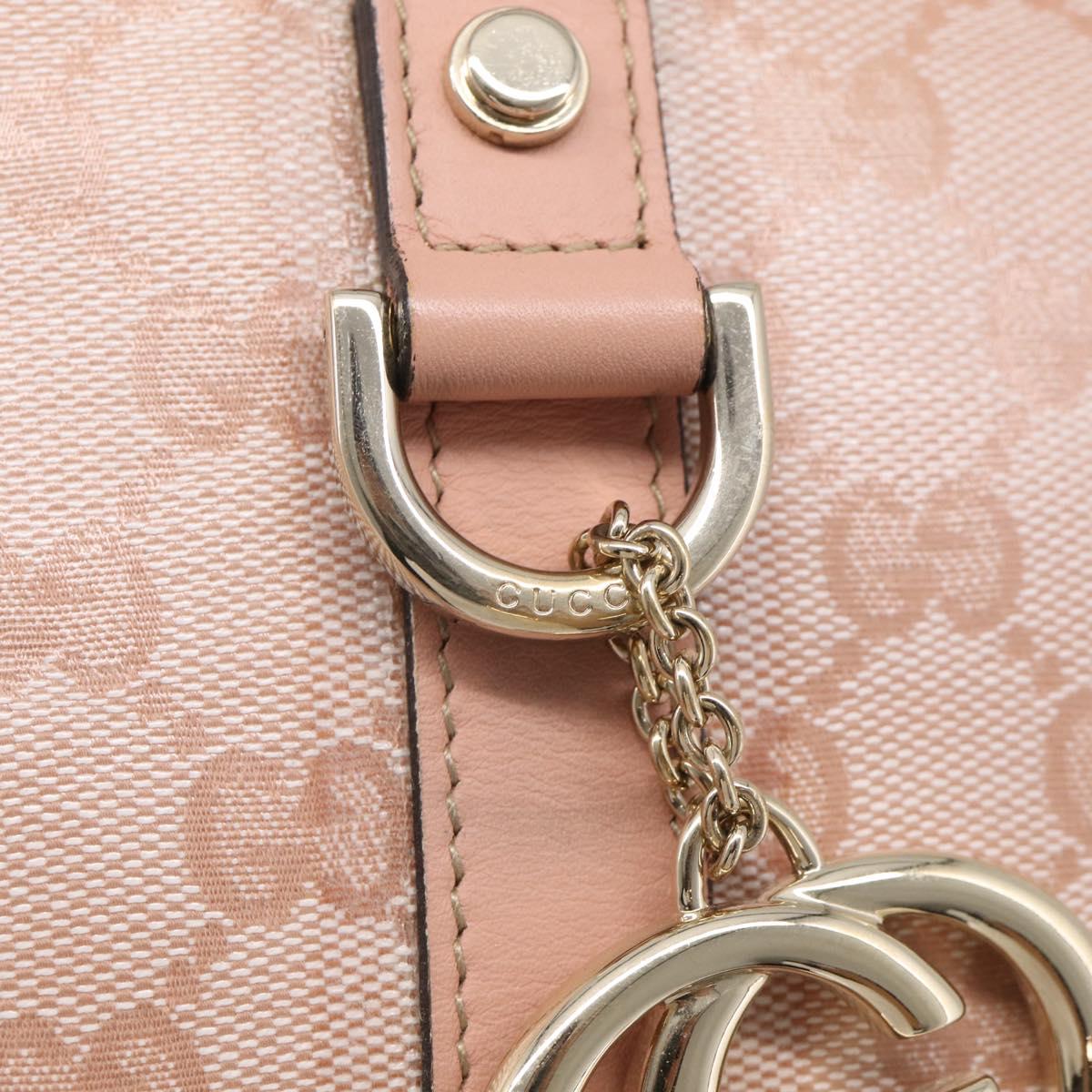 GUCCI GG Crystal Tote Bag Coated Canvas Pink Gold 141470 Auth 213177V