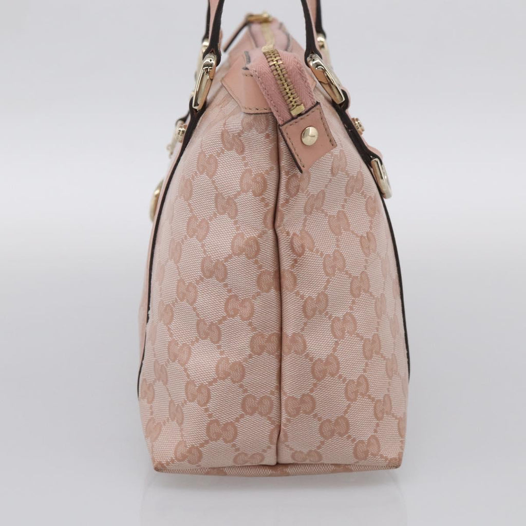 GUCCI GG Crystal Tote Bag Coated Canvas Pink Gold 141470 Auth 213177V