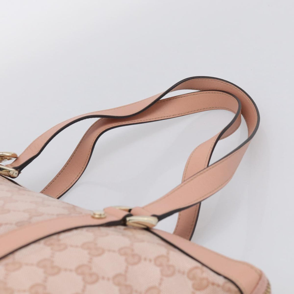 GUCCI GG Crystal Tote Bag Coated Canvas Pink Gold 141470 Auth 213177V