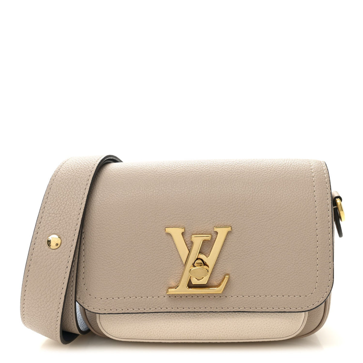 Grained Calfskin Lockme Tender Greige