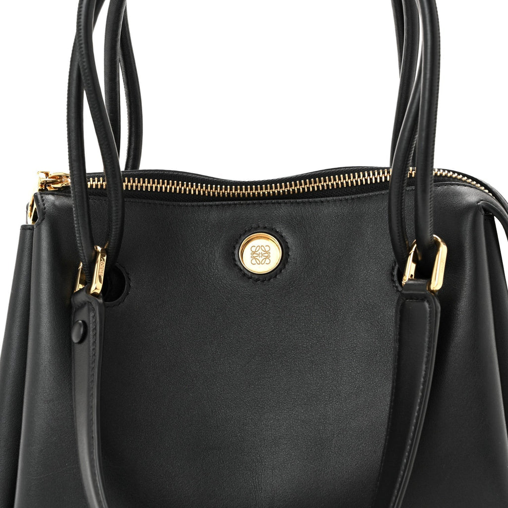 Supple Calfskin Small Madrid Bag Black