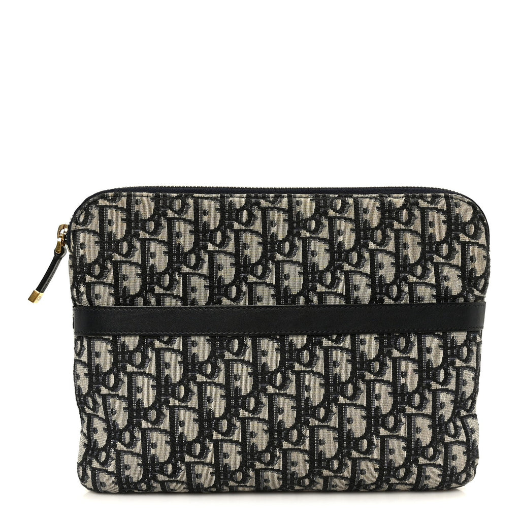 Oblique Pouch Clutch Blue