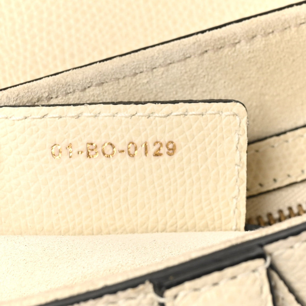 Grained Calfskin Saddle Bag White