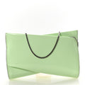 Patent Psychic Loubitwist Clutch Studio Green
