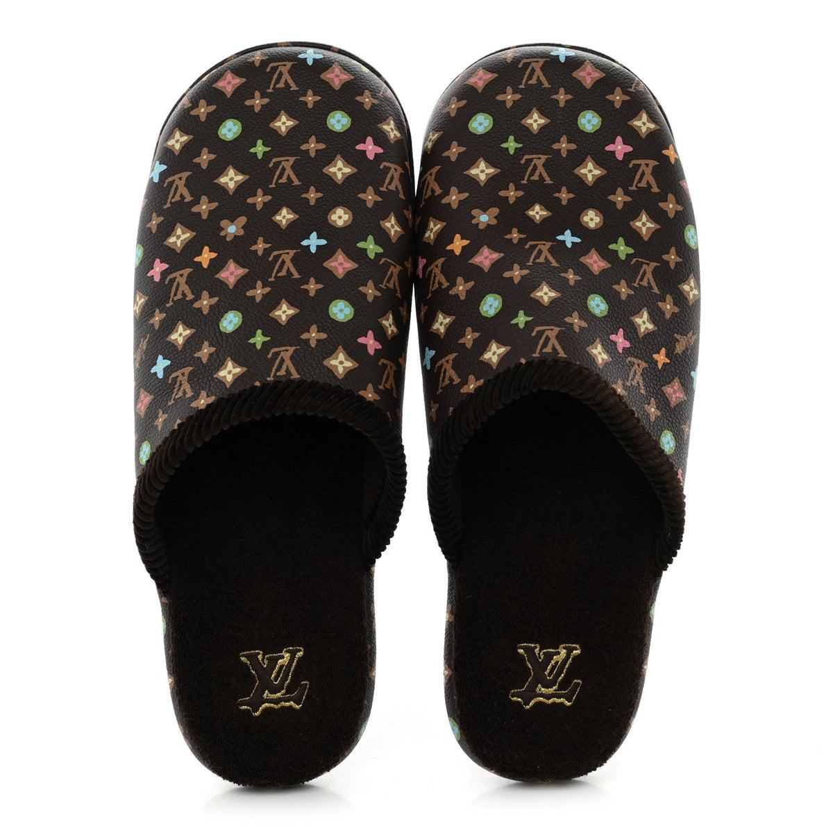 X TYLER THE CREATOR Monogram Craggy LV Palace Mens Slippers 9 Mocha