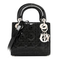 Patent Cannage Mini Lady Dior Black