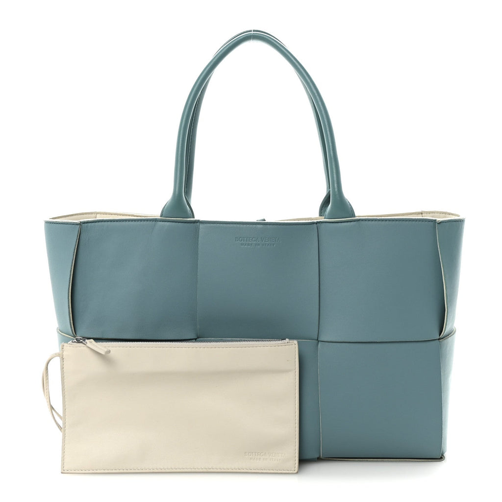 Nappa Maxi Intrecciato Medium Arco Tote Linoleum