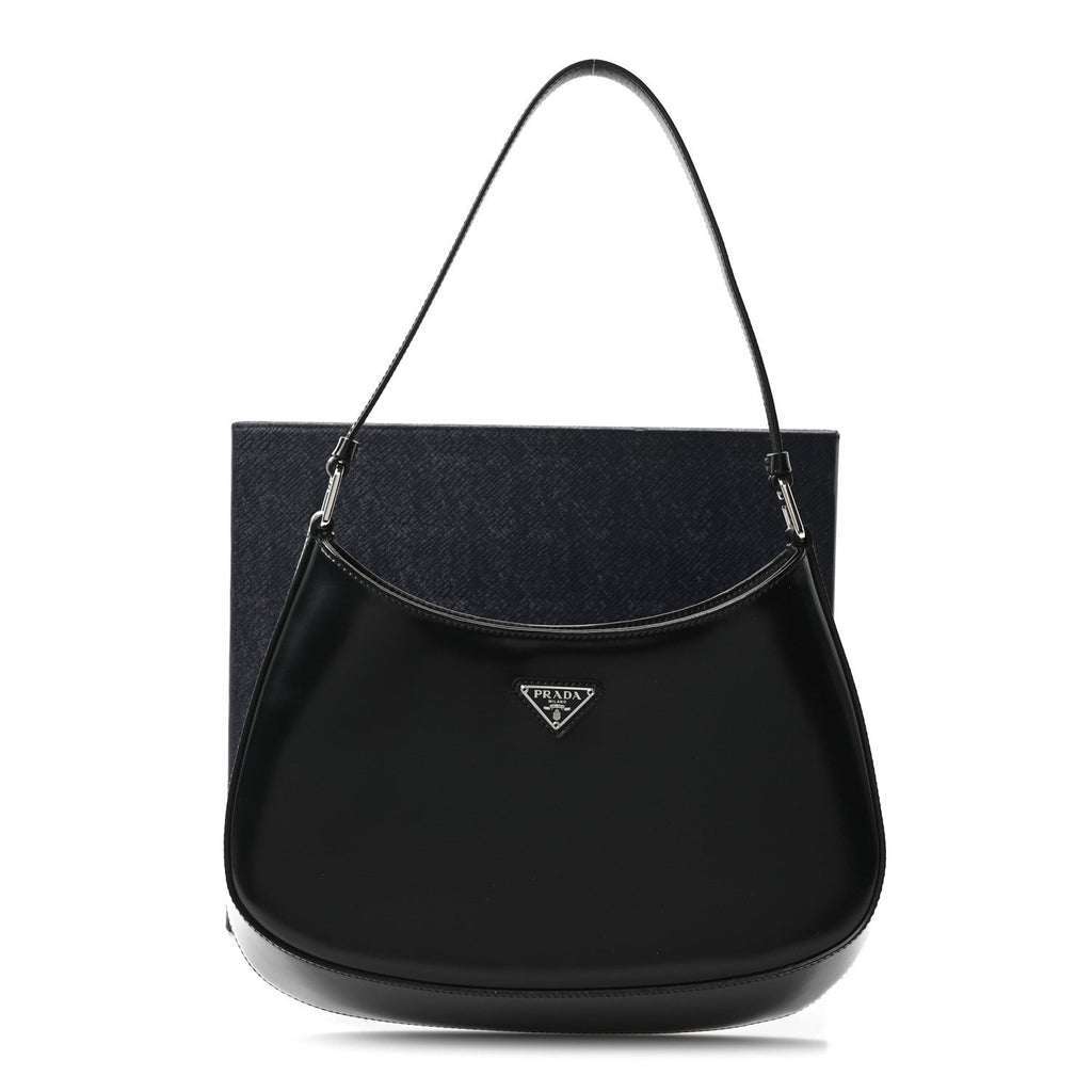 Spazzolato Cleo Shoulder Bag Black