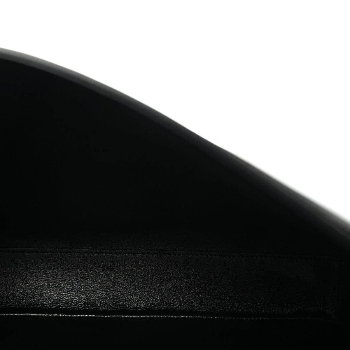 Satinated Calfskin Large 16 Top Handle Bag Black