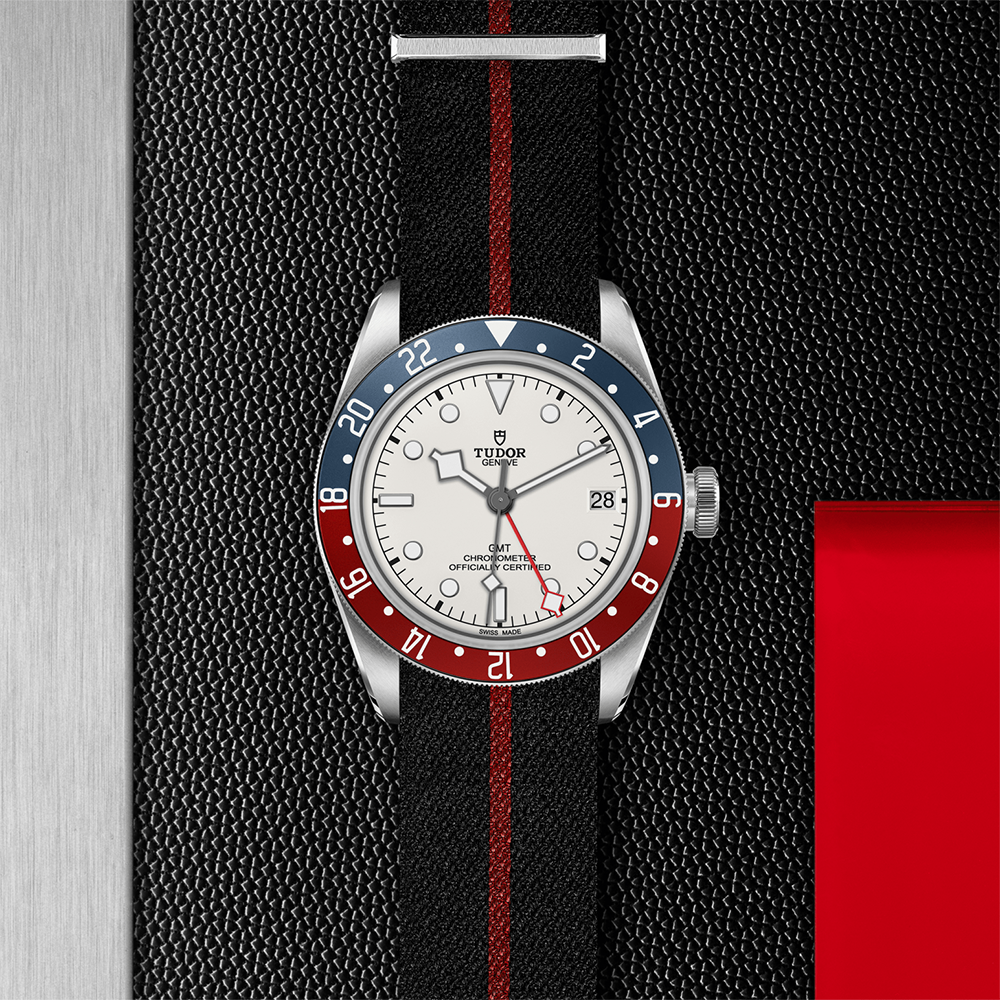 Black Bay GMT 41mm - Opaline on Fabric Strap