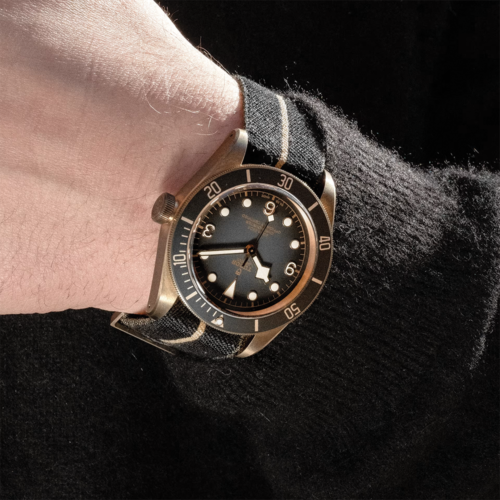 Black Bay Bronze 43mm - Slate Grey on Fabric Strap