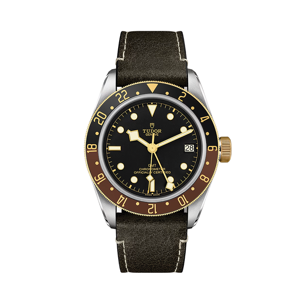 Black Bay GMT S&G 41mm - Black on Leather Strap